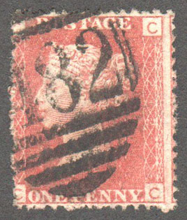 Great Britain Scott 33 Used Plate 212 - CC - Click Image to Close